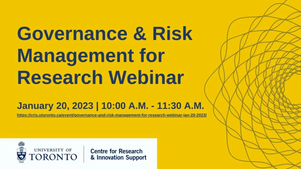 This is a yellow poster for this session with the title, date and wordmark for the Centre for Research and Innovation Support.