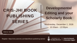 CRIS-JHI Developmental Editing and Your Scholarly Book – Dec. 2, 2026