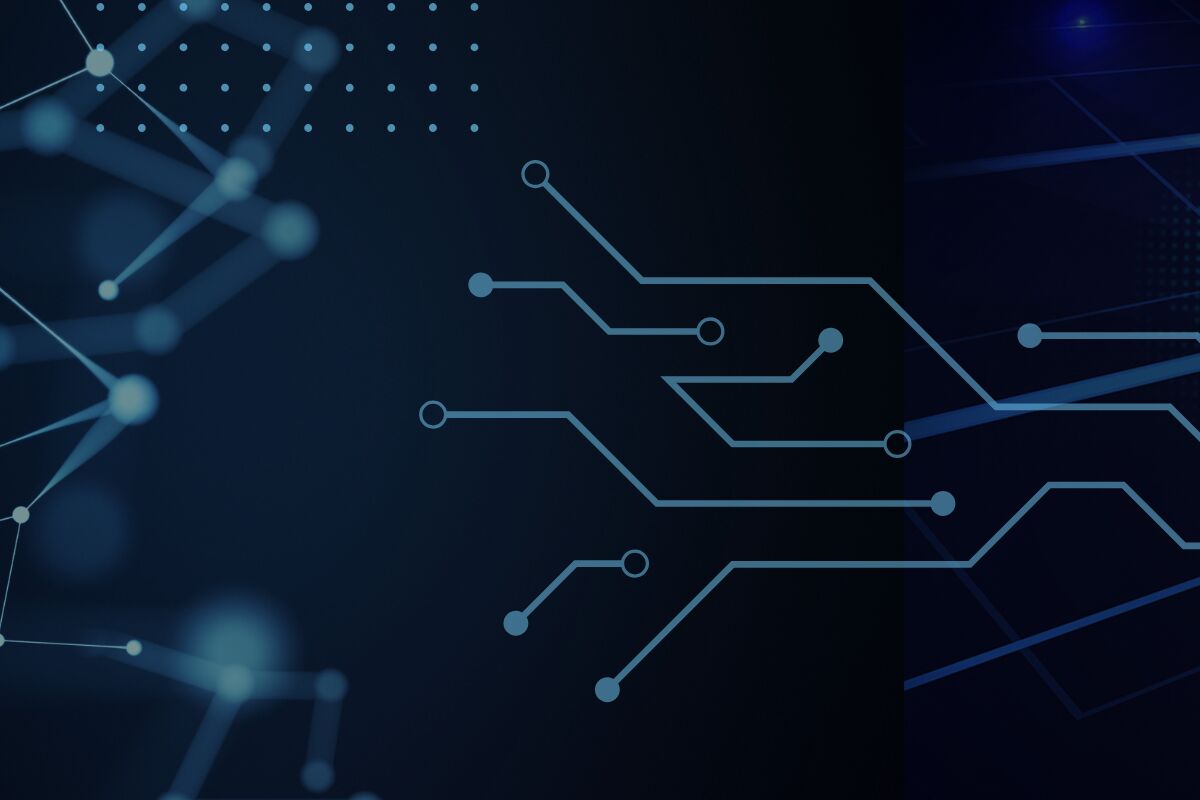 Black and blue technological background