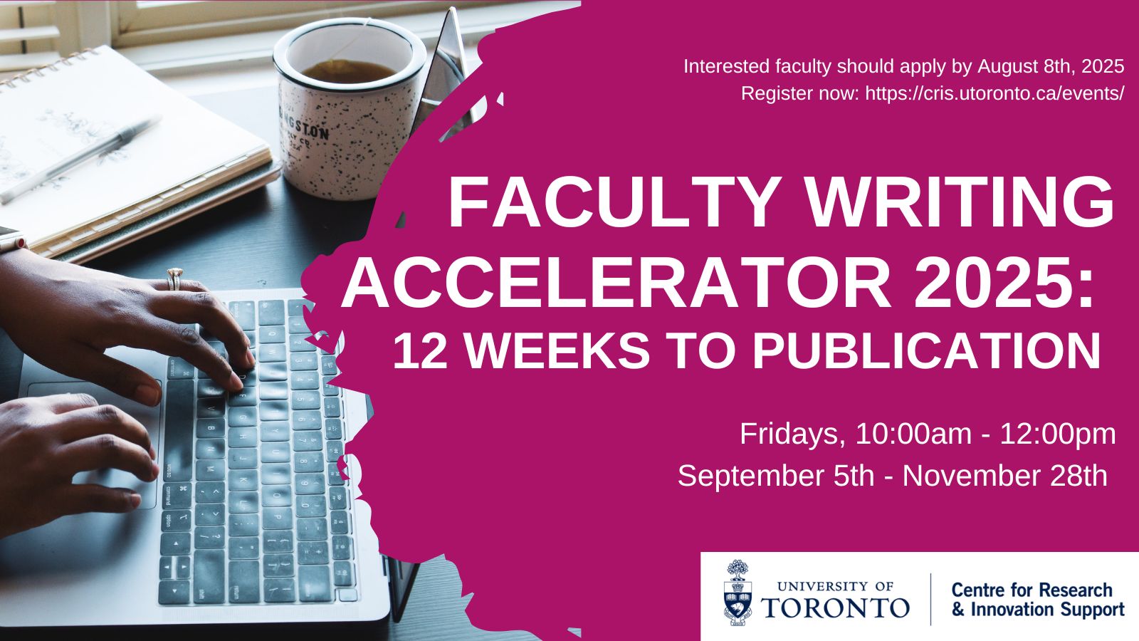 Promotional image for Faculty Writing Accelerator 2025.