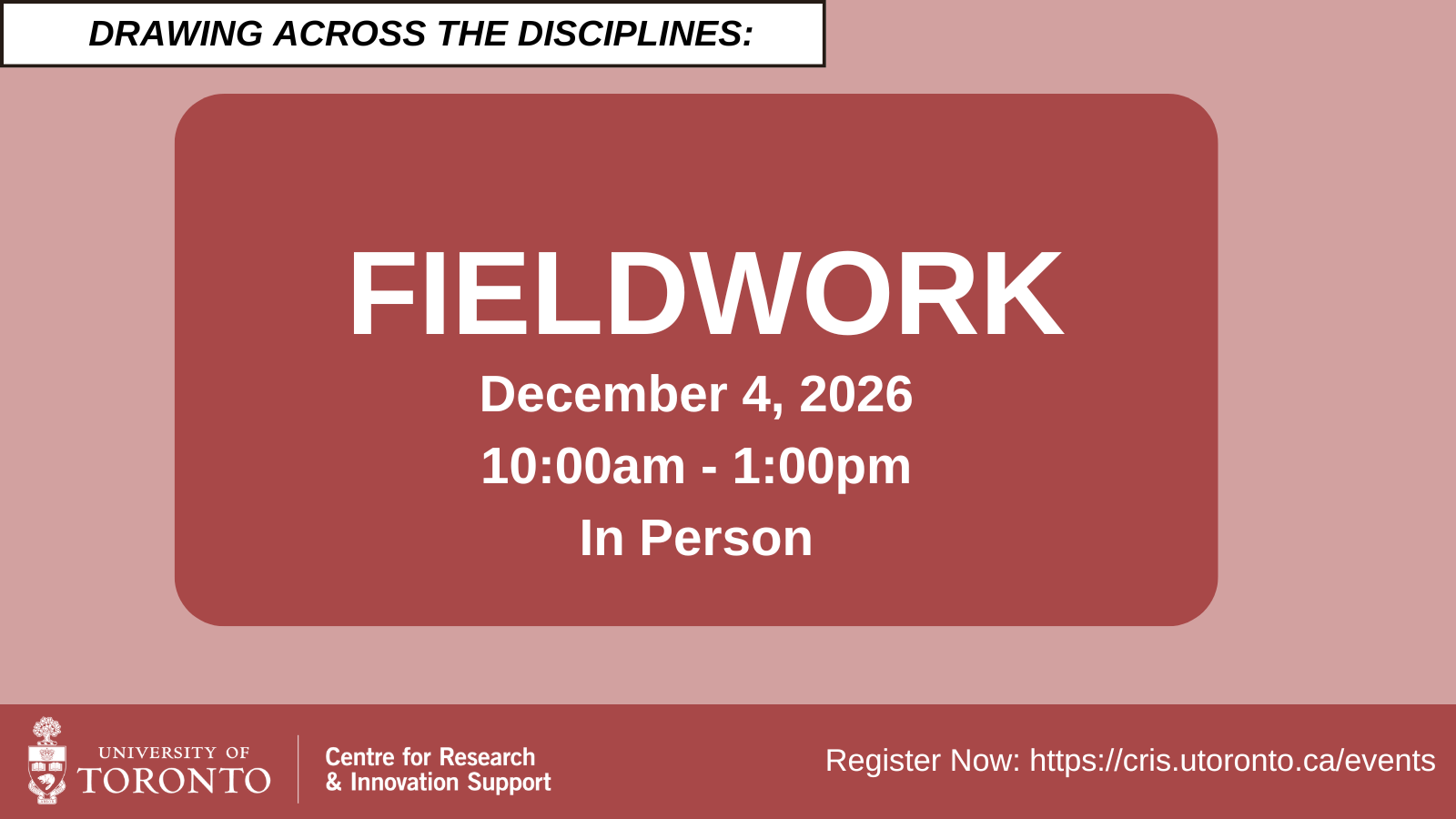 Promotional poster for Fieldwork webinar on Dec. 4 2026