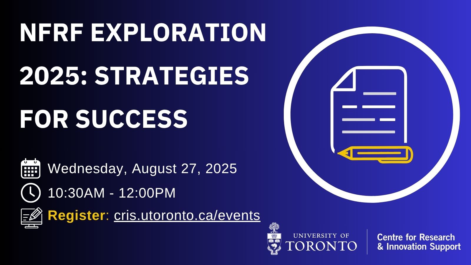 Promotional poster for NFRF Exploration 2025: Strategies for Success.