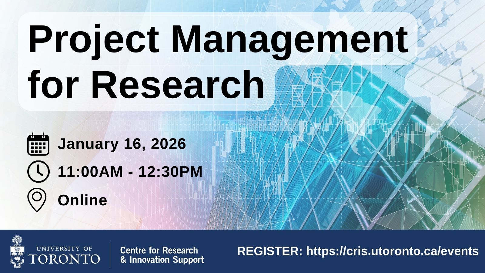 Promotional poster for "Research Project Management".