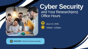 Promotional poster for Cyber Security office hours.