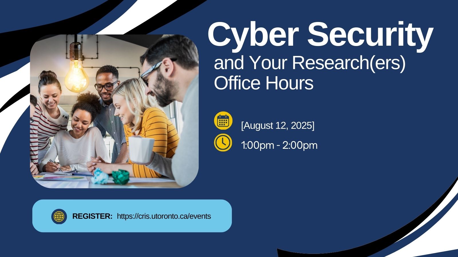 Promotional poster for Cyber Security office hours.