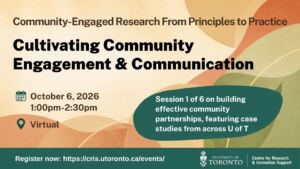 Promotional poster for cultivating community engagement and communication on Oct 6, 2026