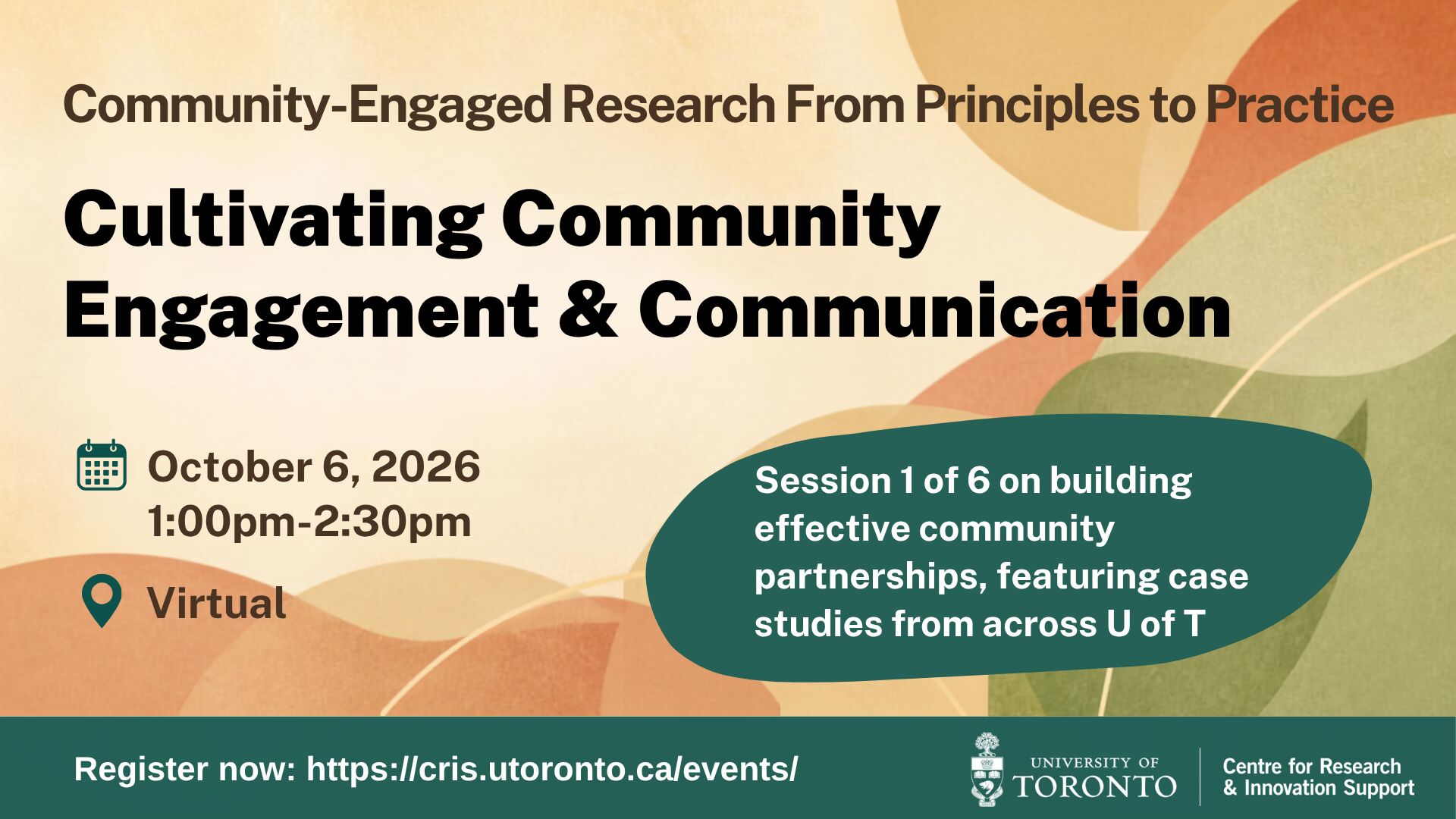 Promotional poster for cultivating community engagement and communication on Oct 6, 2026